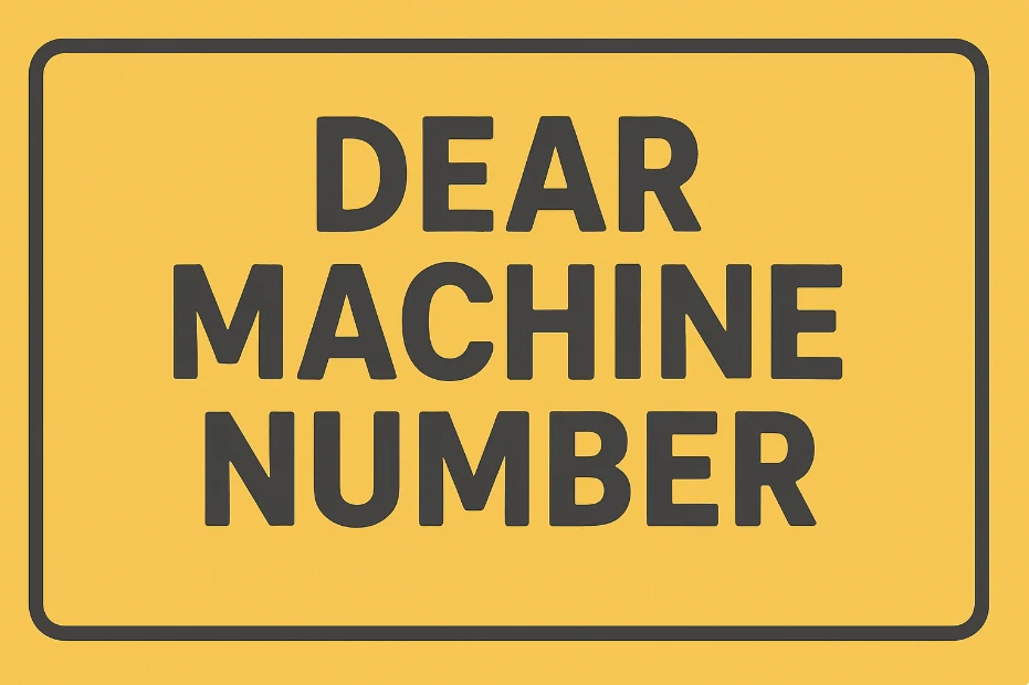 Dear Machine Number